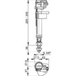 Клапан впускной ALCAPLAST A17 3/8 пластиковая резьба (нижний подвод)