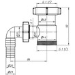 Отвод стиральной машины 1 1/2*1 1/2 (M110)  1/40