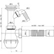 Сифон Ани Грот 1 1/2*40 с отв. д/стир. машины, с г/трубой 40x40. (A2005) 1/25