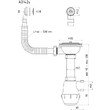 Сифон Ани Грот 3 1/2*40 (A0142S) для каменной мойки