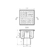 Трап вертикальный 050 нерж. решетка 100х100 (TA5202)