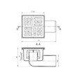 Трап горизонтальный 050 нерж. решетка 100х100 (TA5102)