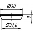 Прокладка коническая 32 мм (M032) 1 1/4 СИНЯЯ АниПласт
