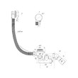 Сифон Ани для ванны полуавтомат 1 1/2 трос 560мм, гофра 40/50, EM421