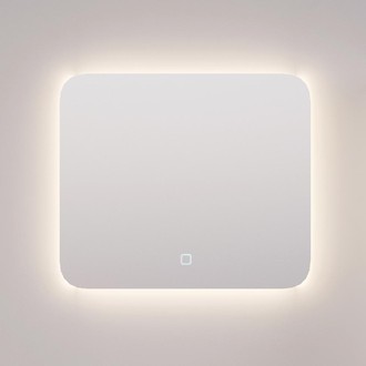 Зеркало горизонтальное 02 с LED подсветкой 700*600 (сенсорный выключатель)