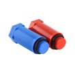 Комплект длинных полипропиленовых пробок с резьбой 1/2 (красная + синяя) VALTEC