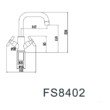 Смеситель Fmark для кухонной мойки САТИН FS8402