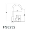 Смеситель Fmark для кухонной мойки ЧЕРНЫЙ FS8232H