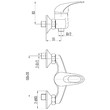 Смеситель для душа DEVIDA ENZO без излива, шланг и лейка в комплекте DVL0331-04