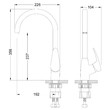 Смеситель для кухни высокий излив Lemark Linara бежевый LM0405PBG