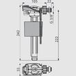 Клапан впускной ALCAPLAST A160P-3/8 латунная резьба (боковой подвод)