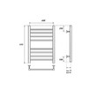 Полотенцесушитель электрический Point Аврора PN10146SE П8 400x600 левый/правый, хром