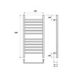 Полотенцесушитель электрический Point Аврора PN10148SE П12 400x800 левый/правый, хром