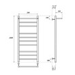 Полотенцесушитель электрический Point Аврора PN10150PE П9 500x1000 с полкой левый/правый, хром