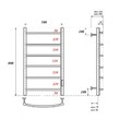 Полотенцесушитель электрический Point Афина PN04858 П6 500x800 диммер справа, хром