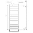 Полотенцесушитель электрический Point Меркурий PN83850 П10 500x1000, диммер справа, хром