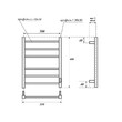 Полотенцесушитель электрический Point Меркурий PN83856 П6 500x600, диммер справа, хром