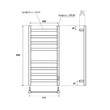 Полотенцесушитель электрический Point Меркурий PN83858 П8 500x800, диммер справа, хром