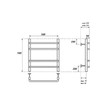 Полотенцесушитель электрический Point Нептун PN09155E П4 500x500 левый/правый, хром