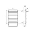 Полотенцесушитель электрический Point Нептун PN09156SPE П7 500x600 с полкой левый/правый, хром