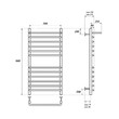 Полотенцесушитель электрический Point Нептун PN09158SPE П11 500x800 с полкой левый/правый, хром