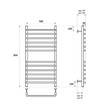 Полотенцесушитель электрический Point Нептун премиум PN09158SE П12 500x800 левый/правый, хром