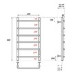 Полотенцесушитель электрический Point Ника PN08848B П6 400x800 диммер справа, черный