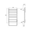 Полотенцесушитель электрический Point Сатурн PN90858B П8 500x800 диммер справа, черный