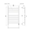 Полотенцесушитель электрический Point Селена PN16858B П8 500x800, диммер справа, черный