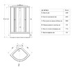Душевая кабина Стандарт 90х90 В3 ДН4, АКВА-УЗОРЫ, сред. поддон (7 мест + сифон E410CL)