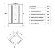 Душевая кабина Ультра 100*100 В 1/4 круга, сред. подд., Белый, ДН4 (7 мест+сифон E410CL)