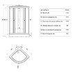 Душевая кабина Ультра 90*90 А 1/4 круга, низ. подд., Белый, ДН4 (7 мест+сифон D90мм)