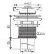 Донный клапан Savol без перелива 1 1/4''*32 золото S-XS002B