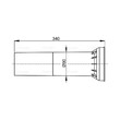 Труба выпускная инсталляции удлинённая с прокладкой L=340мм  M148 ALCAPLAST