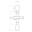 Стойка для душа хром L=741 LeMark LM8078C