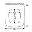 Сиденье для унитаза HARO Санторин, дюропласт, быстросъём, микролифт с эксцентриком