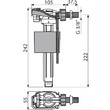 Клапан впускной ALCAPLAST A160-3/8 латунная резьба (боковой подвод)