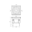 Трап вертикальный 110 нерж. решетка 150х150 (TQ1212) СУХОЙ ЗАТВОР
