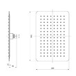 Лейка душевая верхняя, прямоугольная, 300х200мм, нерж.сталь/черный Lemark LM9490BL