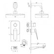 Смеситель для ванны встраиваемый Lemark Allegro LM5922CW