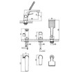 Смеситель для ванны встраиваемый, графит Lemark Bronx LM3745GM