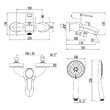 Смеситель для ванны с коротким изливом, хром Lemark Atlantiss LM3254C