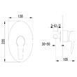 Смеситель для ванны и душа встраиваемый Lemark Atlantiss LM3223C