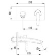 Смеситель для умывальника встраиваемый Lemark Mars LM3526C