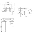 Смеситель для умывальника встраиваемый Lemark Unit LM4526C