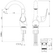 Смеситель для умывальника монолитный, черный/золото Lemark Swan LM5406BG