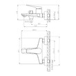 Смеситель для ванной Tokito KIN с монолитным изливом золотой TOK-KIN-1014