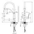 Смеситель для кухни с подключением к фильтру и гибким изливом Lemark Comfort бронза/черный LM3075B