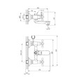 Смеситель для ванны с коротким изливом с держателем на теле, хром ROSSINKA G02-83