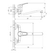 Смеситель для кухни, настенный с нижним изливом, хром ROSSINKA B35-24